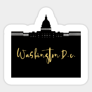 WASHINGTON DC DESIGNER SILHOUETTE SKYLINE ART Sticker